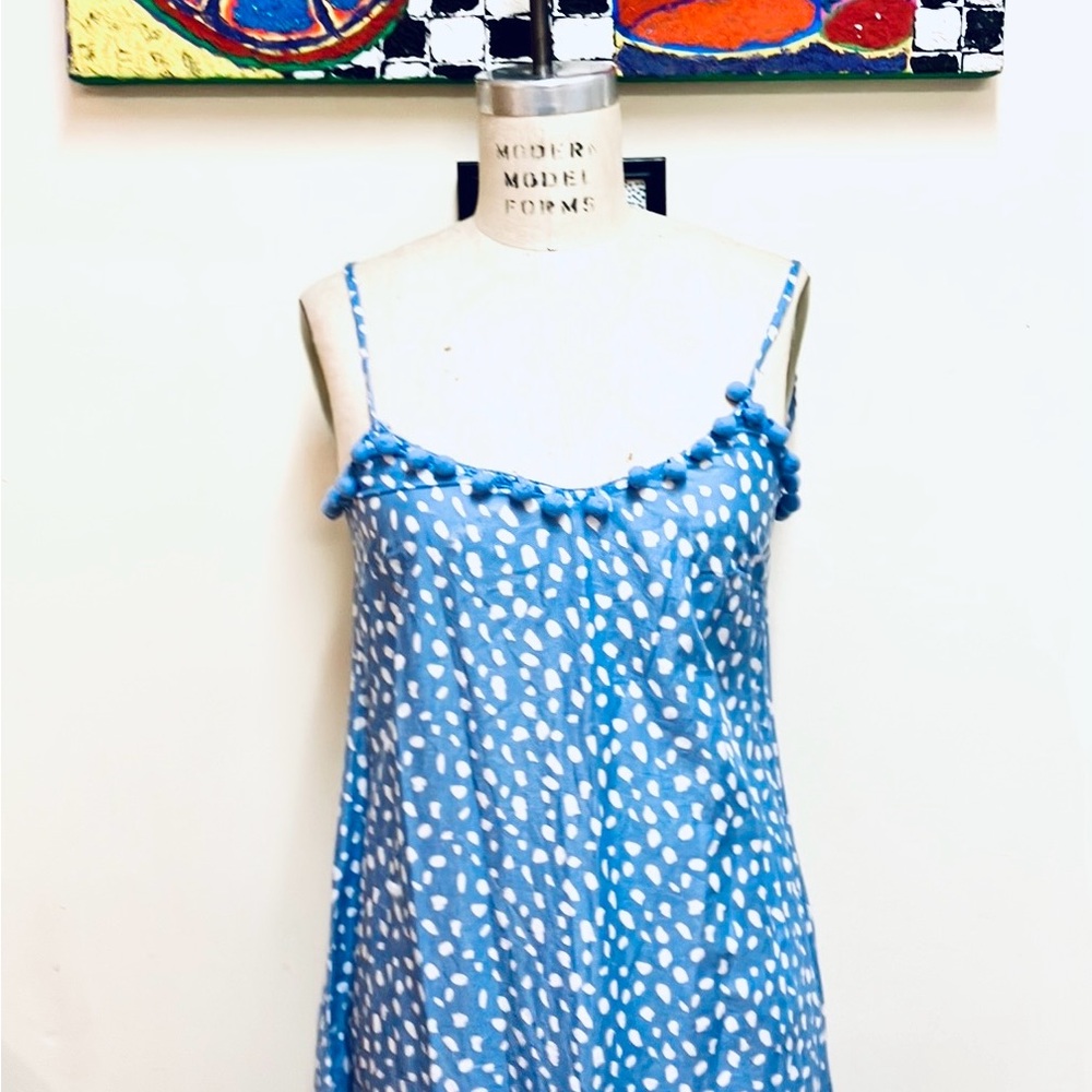 Simply Southern Blue Polka Dot Maxi Dress Size Large